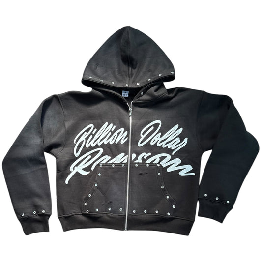 "Graffiti" Zip Up (Black)