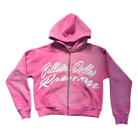 "Graffiti" Zip Up (Pink)